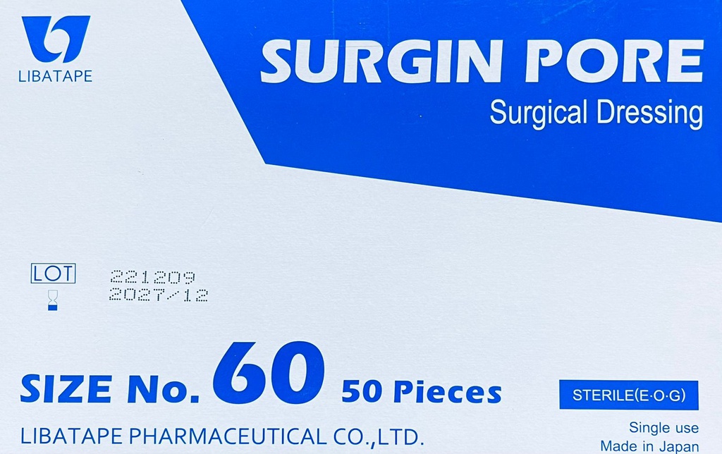 Surgin Pore Plus Sterile Surgical Dressing 50Pcs 60