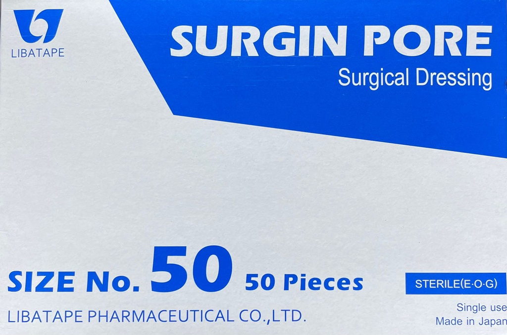 Surgin Pore Plus Sterile Surgical Dressing 50Pcs 50