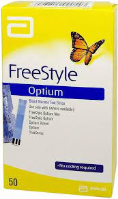 FreeStyle Optium Plus Blood Glucose Test Strip 50